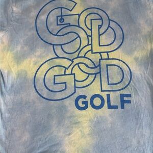 Golf Blue and Yellow Tie-Dye Short Sleeve Tee